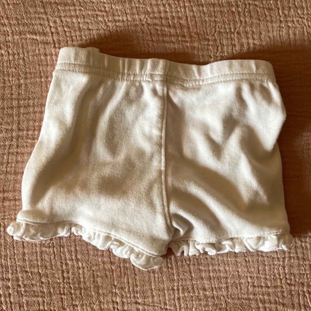 White Ruffle Shorts - Picture 3 of 6
